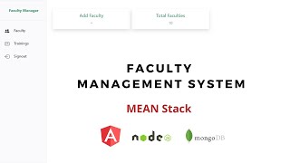 Modern Faculty Management System using Angular and Node JS - Part 8 | Employee Management System Content