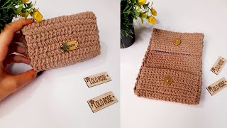 كروشيه محفظه صغيره من بواقي الخيوط / crochet wallet