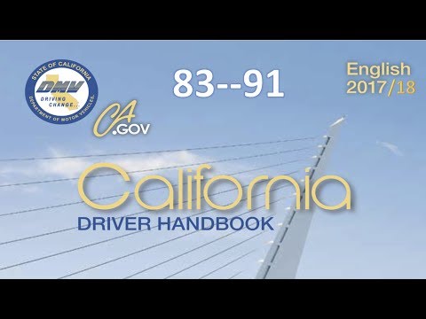 California Driver Handbook | Audio...(REAL VOICE)...DMV.....82--91