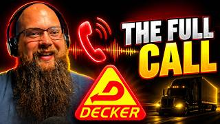 What Is It REALLY Like To Drive For Decker? | Full Driver Interview