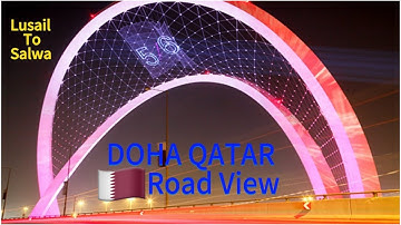 HD video DashCam Road video Doha Qatar | Night Drive internal City in traffic | original road sound.
