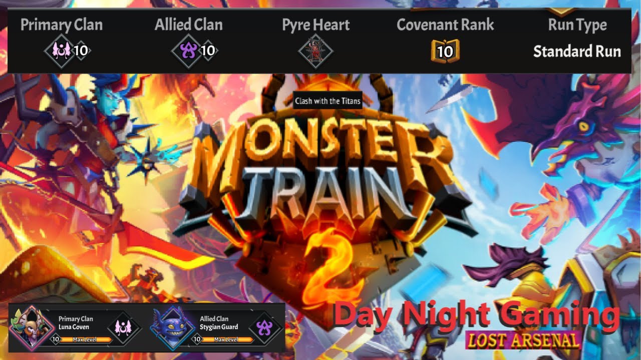 Monster Train 2 - Covenant Rank 10 - Luna Coven with Stygian Guard - Titan Run