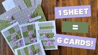 Make 6 Cards from One Sheet of 12x12 Sheet
