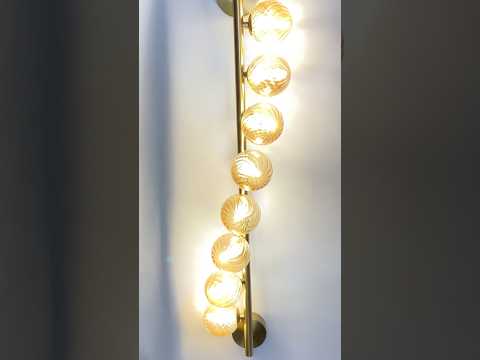 Настенный светильник "Пучок" на 8 ламп 20х80см в бронзовом цвете (88-W39272-8 AB+AM), видео 1