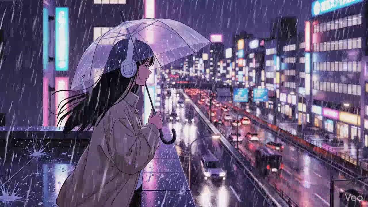 Urban Rain 🌧️ Japanese Neon City Lofi Study Beats