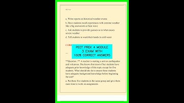 PECT PREK 4 MODULE 3 EXAM WITH 100% CORRECT ANSWERS video