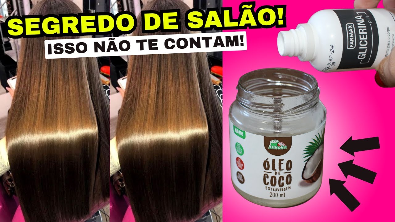 BANHO DE BRILHO COM ÓLEO DE COCO O MAIS PODEROSO TRUQUE SECRETO DE SALÃO!