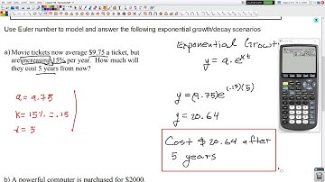 Exponential growth and Decay ( Euler Number) | Algebra 2 | Trigonometry | Common Core