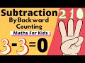 Subtraction by backward counting | Math for Kids | Subtract using Fingers |CBSE Maths for Preprimary