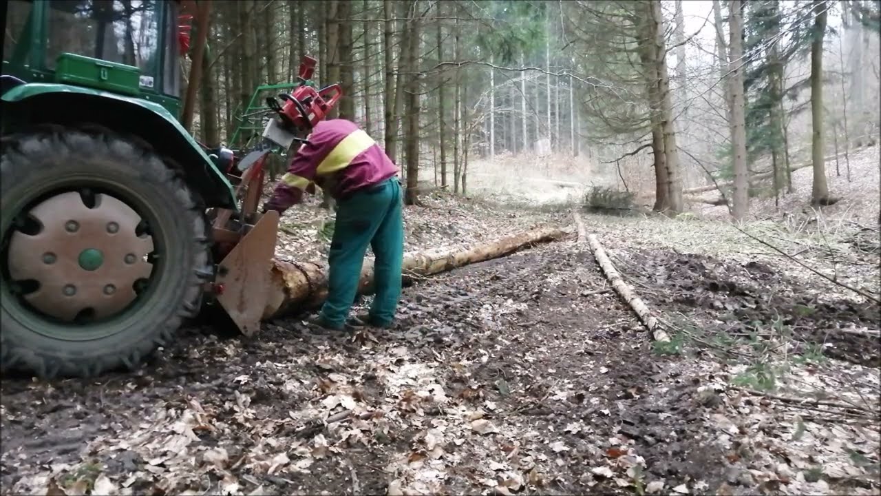 Traktor Zetor 2011 těžba dřeva samovýroba 2023-24 prořezávka smrk díl 9