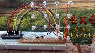 How to make 4x4 led wall matrix | Using Arduino nano