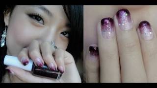 Purple Gradient Nail Art Tutorial