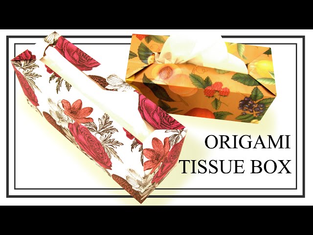 ティッシュケースの作り方 Origami Tissue Box - YouTube