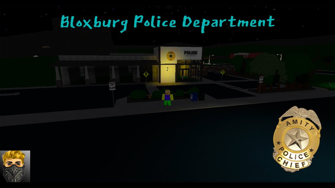BLOXBURG POLICE DEPARTMENT SPEEDBUILD!!! Part 1 (Exterior) (42K