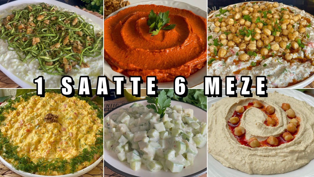 6 ÇEŞİT MEZE TARİFİ BİR ARADA😍Hepsi Birbirinden Lezzetli ve Kolay Tarifler👌💯 6 ÇEŞİT MEZE TARİFİ BİR ARADA😍Hepsi Birbirinden Lezzetli ve Kolay Tarifler👌💯