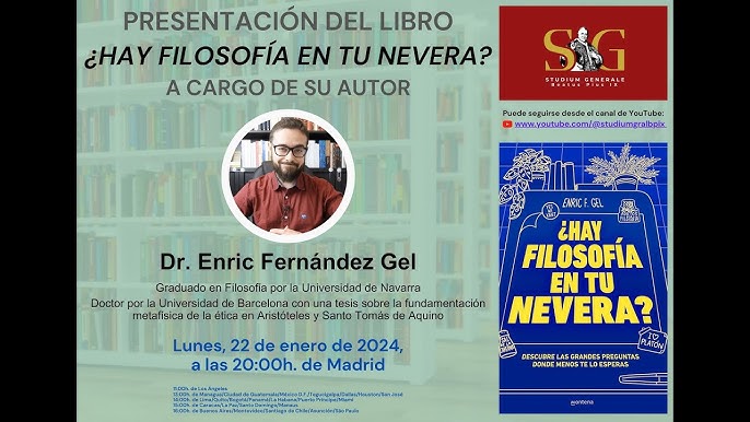 Presentación del libro «HAY FILOSOFÍA EN TU NEVERA» (Dr. Enric F. Gel) 