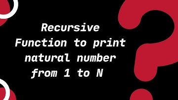 Recursive Function to print natural numbers from 1 to N | C Tutorials for Beginners
