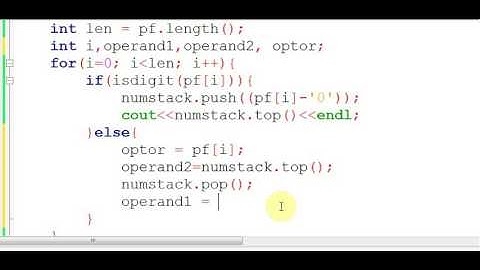 postfix evaluation with c++