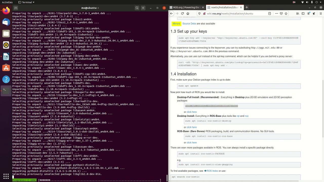 Ros Lesson 01 - Install Ros Noetic On Ubuntu 20.04