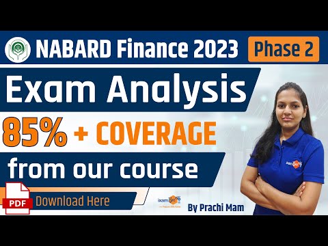 NABARD Finance 2023 || NABARD Finance Phase 2 Exam Analysis || By Prachi Mam