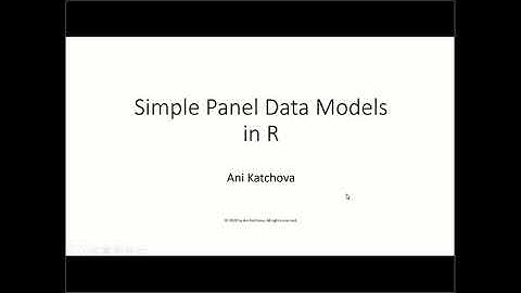 Simple Panel Data Models in R