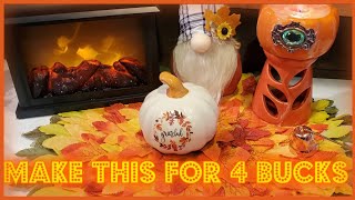SIMPLE DOLLAR TREE FALL LEAF DOILY TABLE RUNNER DIY ULTRA BUDGET FRIENDLY