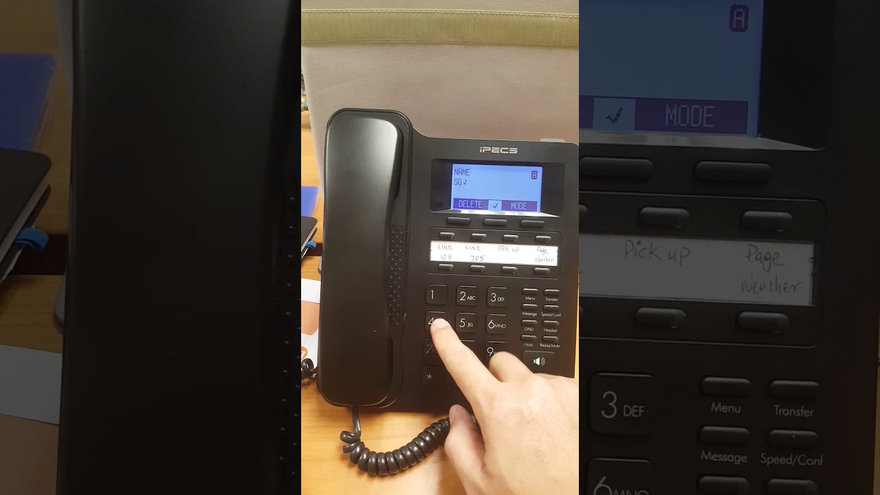iPECS LIP 9008G - Change Phone Display Name - YouTube