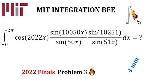 MIT Integration Bee 2022: Problem 3 Finals