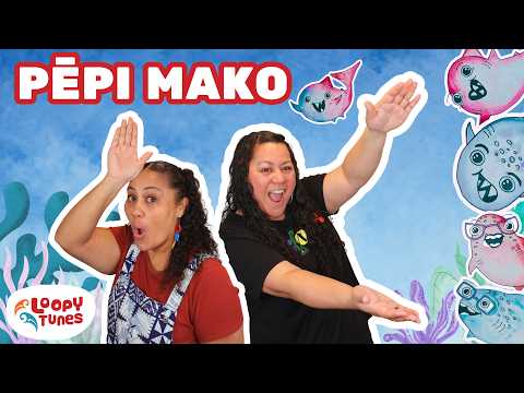 Pēpi Mako | Baby Shark | Māori Language | Action Song For Kids | Sea Animals