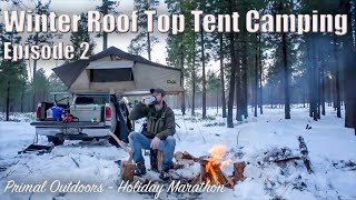 Winter Roof Top Tent Camping   Christmas Marathon