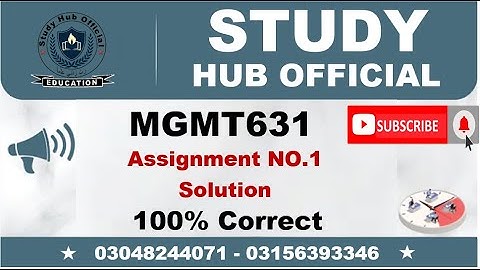 MGMT631 Assignment 1 Solution Fall 2022, MGMT631 Assignment 1 solution 2022 MGMT631 assig 1fall 2022