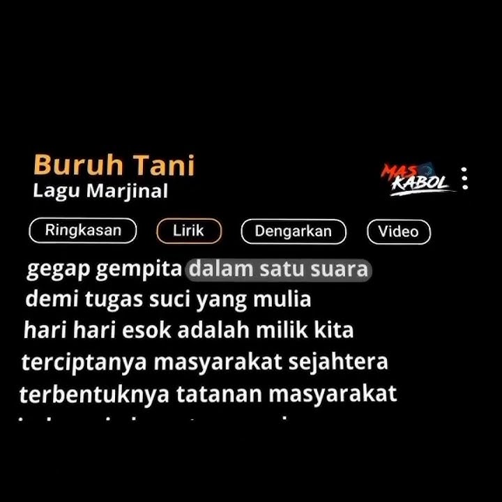 buruh tani Lagu marjinal 🇲🇨🇲🇨 versi lengkapnya