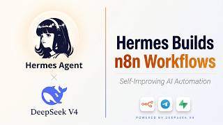 DeepSeek V4 Pro + Hermes Agent: Build n8n Workflows via Chat screenshot 2