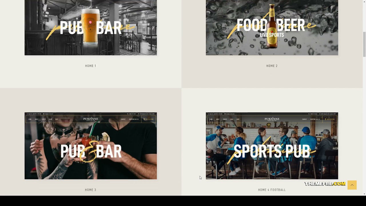 Pubzinne - Sports Bar WordPress Theme shop sports Website Builder
