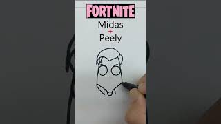 How to Draw Fortnite skins mix #Shorts｜Midas＋Peely skin Drawing