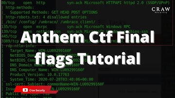 Anthem Ctf Final flags Tutorial in Penetration Testing Training | Craw Security #penetrationtest