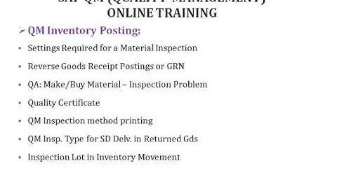 professional in sap quality management(qm) online training