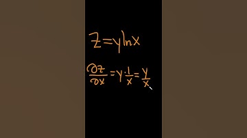 How to Find the Partial Derivative of z = y*ln(x) with Respect to x #shorts
