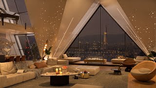 Tranquil Rainy Jazz Melodies in a Luxurious 4K Apartment Escape Rainy Jazz Ambiance