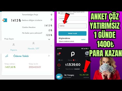 ANKET DOLDUR 1 GÜNDE 1400₺ PARA KAZAN ( PAPARA İBAN İLE ÖDEME) | internetten para kazanma yöntemi