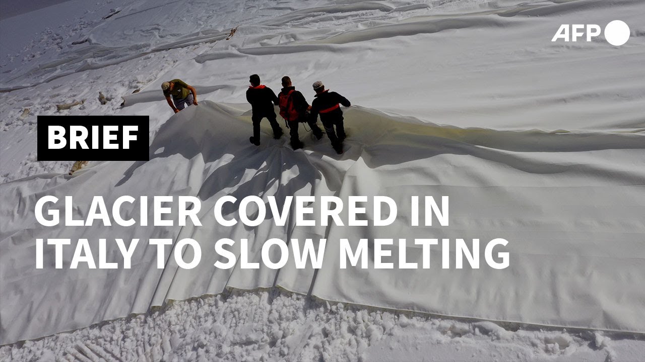 100,000 square metres of glacier covered to slow melting in Italy | AFP