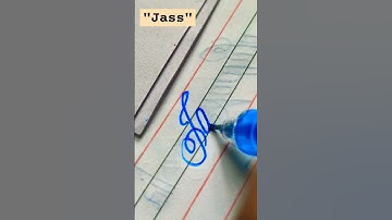 "Jass" name in cursive handwriting #cursive #calligraphy #learn #art #share #names ##shorts #shorts