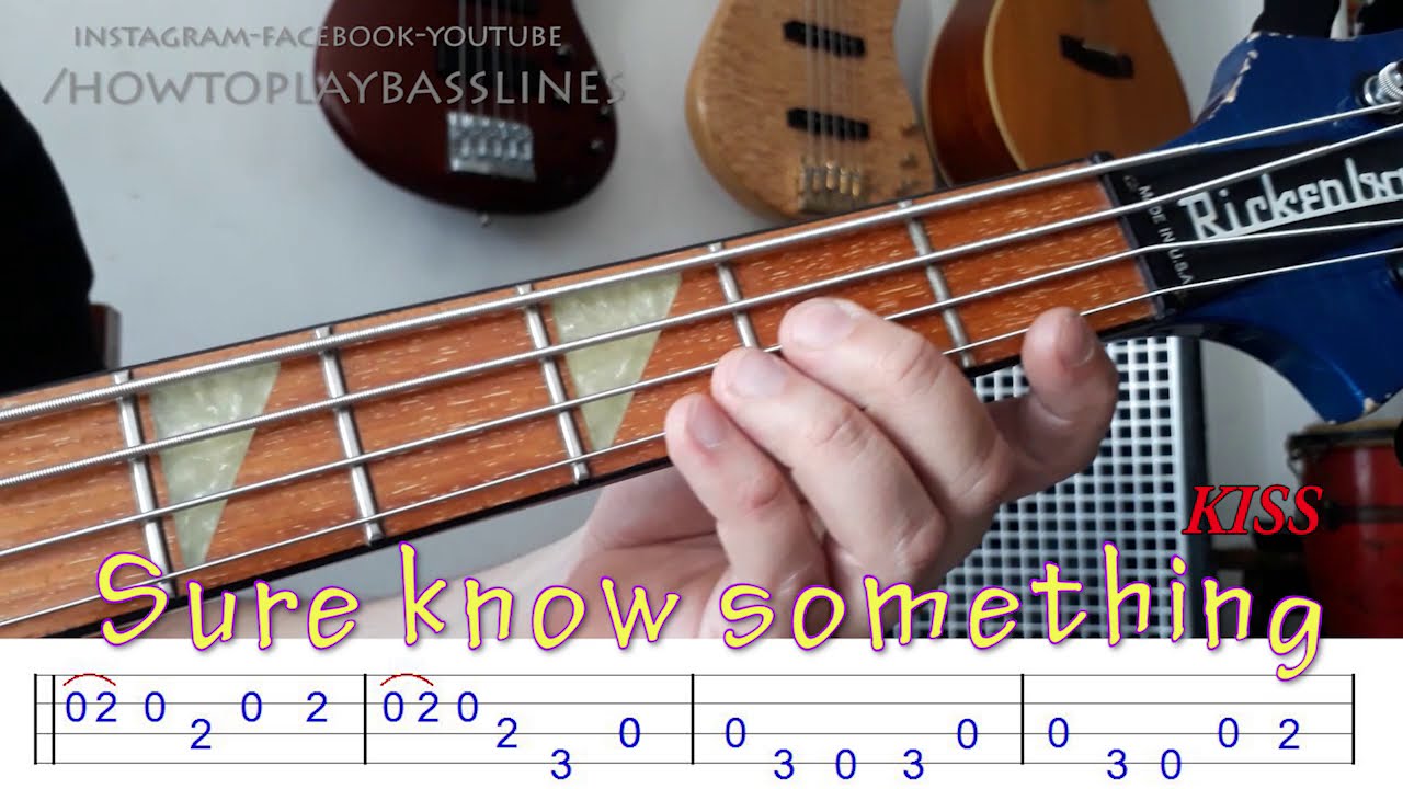 KISS Sure know something ULTIMATE bass cover How to play 🤩EASY🤩