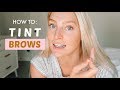 How To Tint Your Eyebrows for SUPER LIGHT BROWS- Just For Men Beard Dye