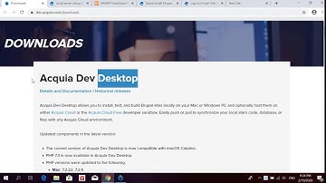 Installing local server acquia dev desktop on Windows 10