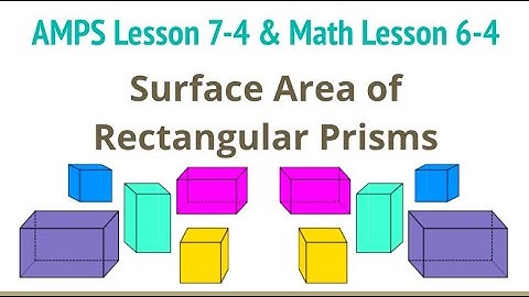 AMPS Lesson 7-4/Math Lesson 6-4 Surface Area Rectangular Prisms