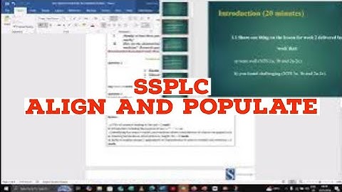 GUIDE TO POPULATE YOUR LEARNING PLANNER SSPLC