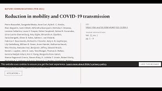Reduction In Mobility And Covid-19 Transmission Rtcl.tv