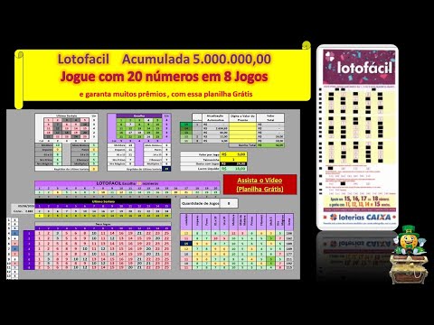 Lotofacil 5.000.000,00 Vamos escolher os Números nessa super planilha de  estudos ( Grátis) 