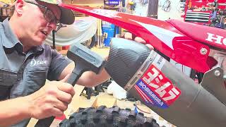 DIY Endcap End Cap replacement - Yoshimura RS-12 RS12 carbon fiber titanium exhaust.